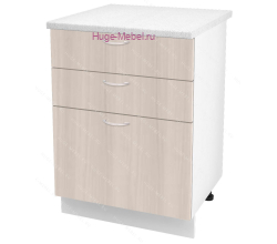 Кухонный шкаф нижний с тремя ящиками 600 Дина (шимо светлый)