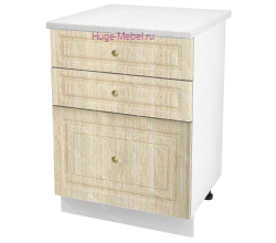 Кухонный шкаф нижний с тремя ящиками 600 Юлия (дуб сонома)