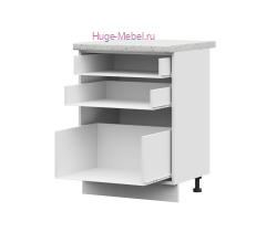 Корпус кухонного шкафа нижнего с 3 ящиками 600 ПВ (белый)