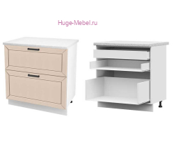 Кухонный шкаф нижний с внутренним ящиком 800 Альфа (брюле)