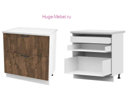 Кухонный шкаф нижний с внутренним ящиком 800 Пасаденна (ржавый камень)