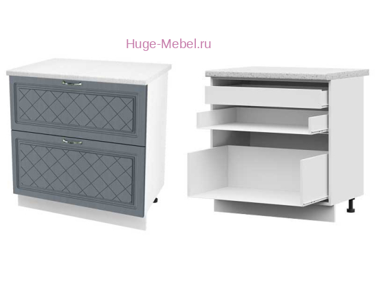 Кухонный шкаф нижний с внутренним ящиком 800 Модена (дуб серый)