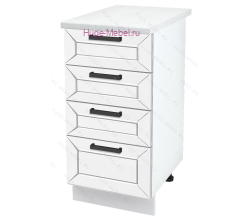 Нижний кухонный шкаф 4 ящика 400 Альфа (белый)
