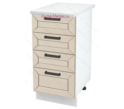 Нижний кухонный шкаф 4 ящика 400 Альфа (брюле)