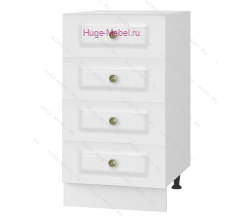 Нижний кухонный шкаф 4 ящика 400 Модена (дуб белый)