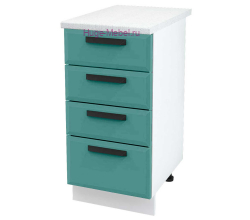 Нижний кухонный шкаф 4 ящика 400 Призма (бриз супермат)