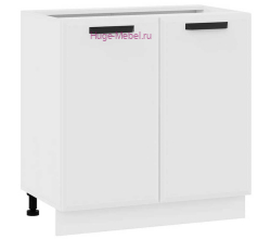 Шкаф кухонный нижний 800 Призма (белый супермат)