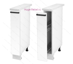 Нижний кухонный шкаф бутылочница 200 Альфа (белый)