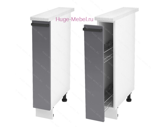 Нижний кухонный шкаф бутылочница 200 Альфа (вулкан)