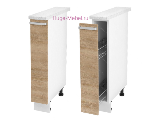 Нижний кухонный шкаф бутылочница 200 Бетон (дуб сонома)