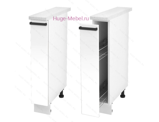 Нижний кухонный шкаф бутылочница 150 Пасаденна (белый бриллиант)