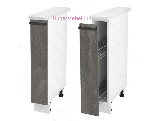 Нижний кухонный шкаф бутылочница 150 Пасаденна (железный камень)