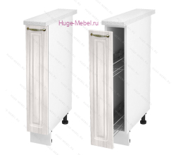 Нижний кухонный шкаф бутылочница 200 Юлия (сандал белый)