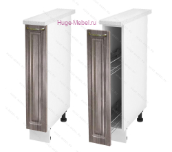 Нижний кухонный шкаф бутылочница 200 Юлия (сандал серый)