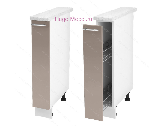 Нижний кухонный шкаф бутылочница 200 Ксения (кофе с молоком)