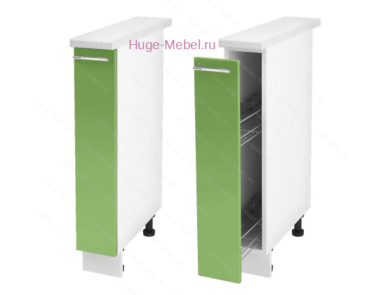 Нижний кухонный шкаф бутылочница 200 Ксения (олива)