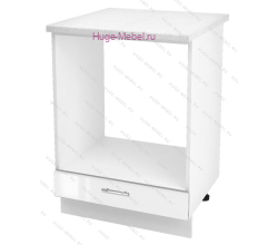 Шкаф кухонный под духовку напольный 600 Ксения (белый)