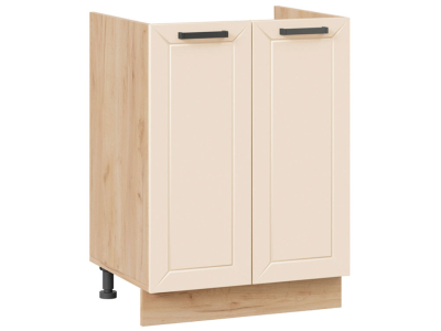 Кухонный шкаф под мойку 600 Альфа (брюле) корпус крафт Кухонный шкаф под мойку 600 Альфа (брюле) корпус крафт