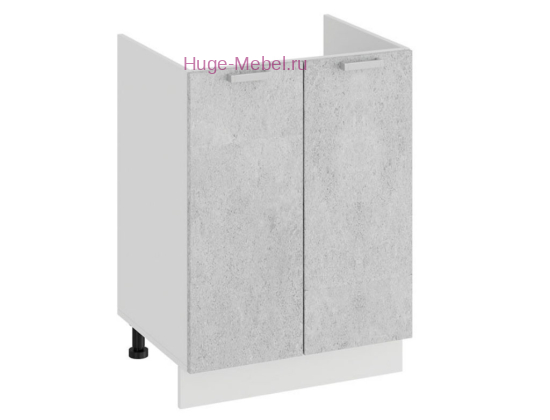 Кухонный шкаф под мойку 600 Бетон (бетон белый)