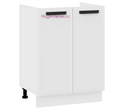 Кухонный шкаф под мойку 600 Призма (белый супермат)