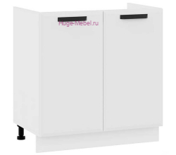 Кухонный шкаф под мойку 800 Призма (белый супермат)