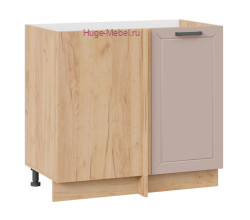 Шкаф кухонный угловой нижний 1000 Альфа (латте) корпус крафт