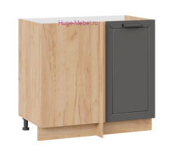 Шкаф кухонный угловой нижний 1000 Альфа (вулкан) корпус крафт