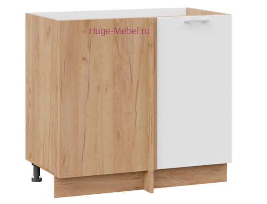 Шкаф кухонный угловой нижний 1000 Катрин (софт вайт) корпус крафт