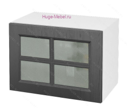 Горизонтальный кухонный стеклянный шкаф 500 Мария (графит)