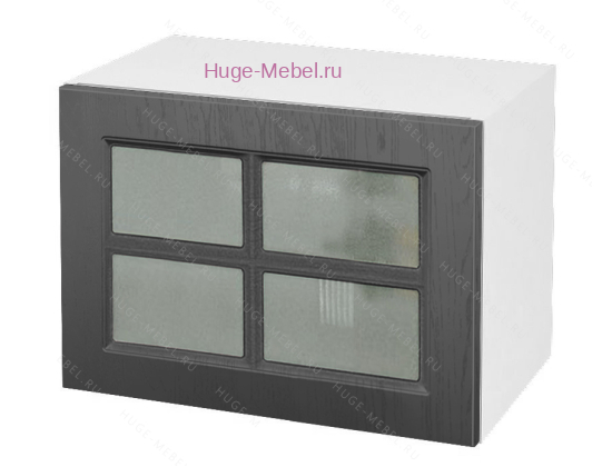 Горизонтальный кухонный стеклянный шкаф 500 Мария (графит)