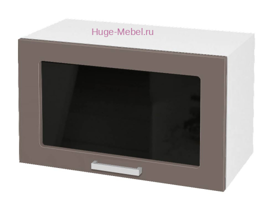 Горизонтальный кухонный стеклянный шкаф 600 Катрин (муссон)