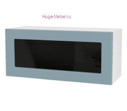 Горизонтальный кухонный стеклянный шкаф 800 Катрин (топаз)