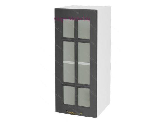 Кухонный шкаф верхний со стеклом 300 Мария (графит)