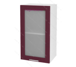 Кухонный шкаф верхний со стеклом 450 Ксения (бордо)