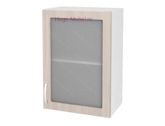 Кухонный шкаф верхний со стеклом 500 Дина (шимо светлый)