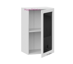 Кухонный шкаф верхний со стеклом 500 Катрин (софт вайт)