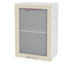 Кухонный шкаф верхний со стеклом 500 Ксения (ваниль)