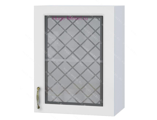 Кухонный шкаф верхний со стеклом 500 Модена (дуб белый)