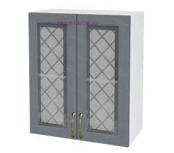 Кухонный шкаф верхний со стеклом 600 Модена (дуб серый)