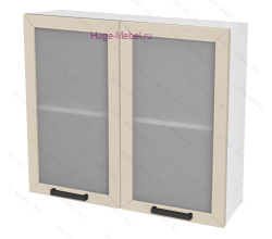 Кухонный шкаф верхний со стеклом 800 Альфа (брюле)