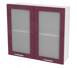 Кухонный шкаф верхний со стеклом 800 Ксения (бордо)