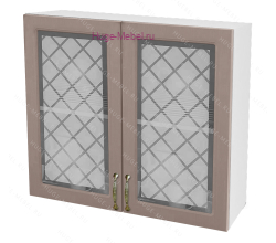 Кухонный шкаф верхний со стеклом 800 Модена (дуб кофе)