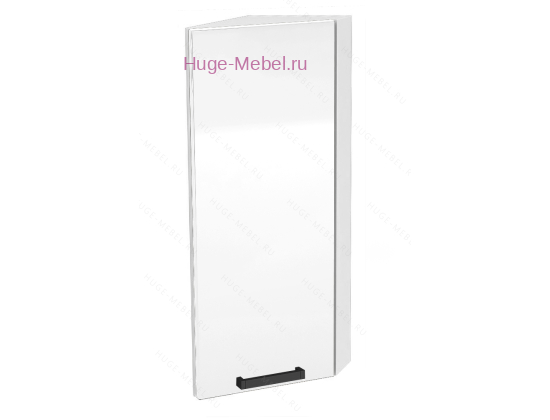 Торцевой шкаф кухонный верхний подвесной 300 Пасаденна (белый бриллиант)