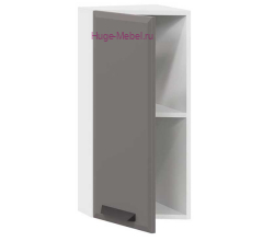 Торцевой шкаф кухонный верхний подвесной 300 Призма (асфальт супермат)