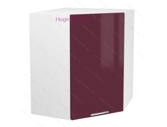 Угловой кухонный шкаф верхний 600 Ксения (бордо)