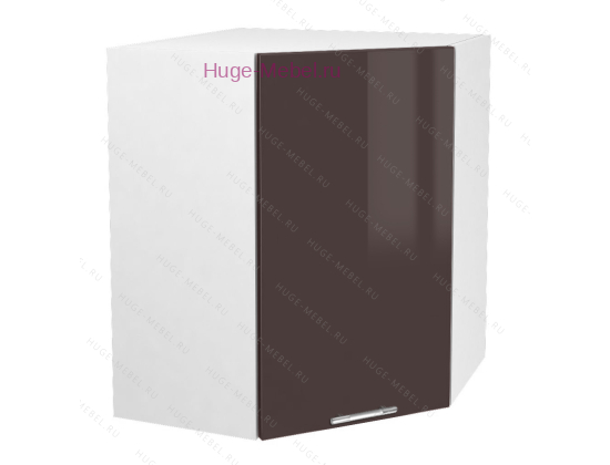 Угловой кухонный шкаф верхний 600 Ксения (шоколад)