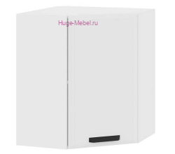 Угловой кухонный шкаф верхний 550 Призма (белый супермат)