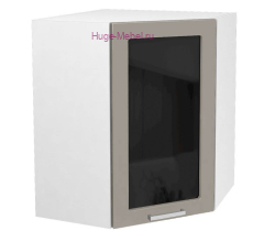 Угловой шкаф подвесной со стеклом 550 Катрин (циркон)