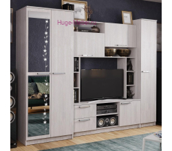 Стенка в гостиную "Флора" белая