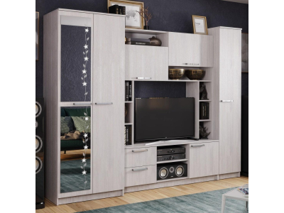 Стенка в гостиную "Флора" белая Стенка в гостиную "Флора" белая